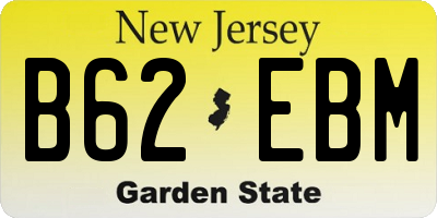 NJ license plate B62EBM