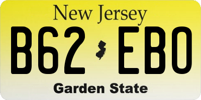 NJ license plate B62EBO