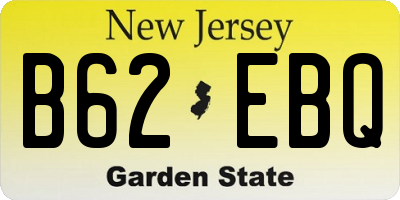 NJ license plate B62EBQ