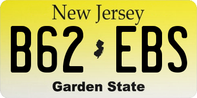 NJ license plate B62EBS