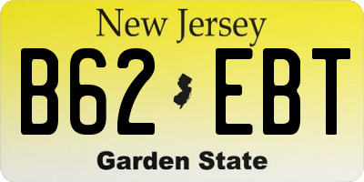NJ license plate B62EBT