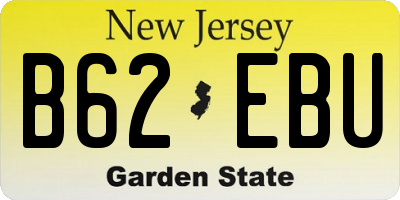 NJ license plate B62EBU