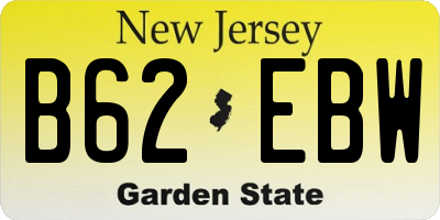 NJ license plate B62EBW