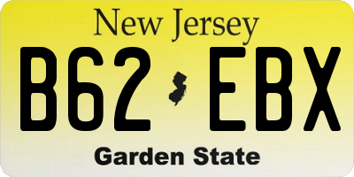 NJ license plate B62EBX