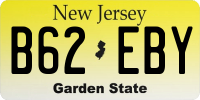 NJ license plate B62EBY