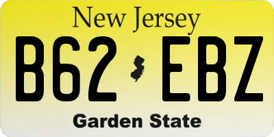 NJ license plate B62EBZ