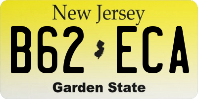 NJ license plate B62ECA