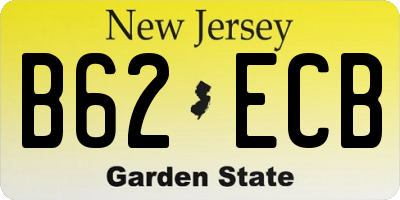 NJ license plate B62ECB