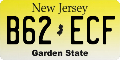 NJ license plate B62ECF