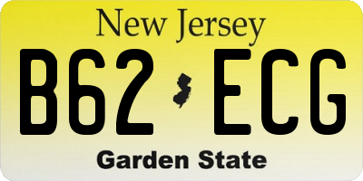 NJ license plate B62ECG