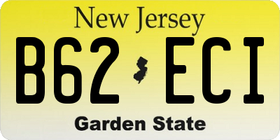 NJ license plate B62ECI