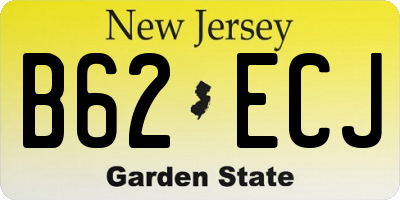 NJ license plate B62ECJ