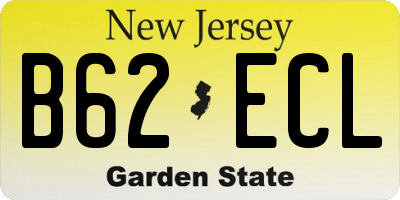 NJ license plate B62ECL