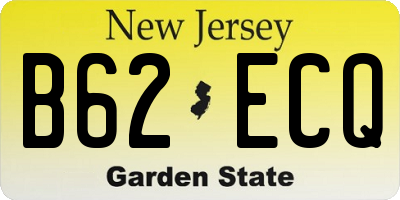 NJ license plate B62ECQ