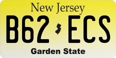 NJ license plate B62ECS