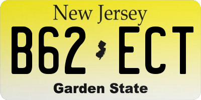 NJ license plate B62ECT