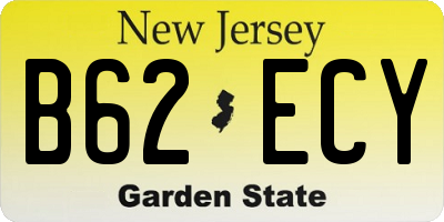 NJ license plate B62ECY