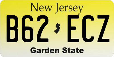 NJ license plate B62ECZ