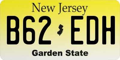 NJ license plate B62EDH
