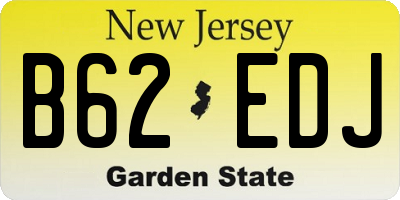 NJ license plate B62EDJ