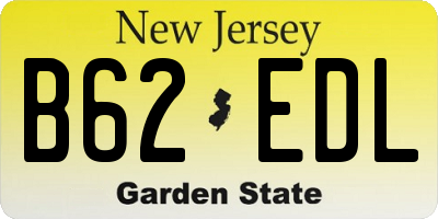NJ license plate B62EDL