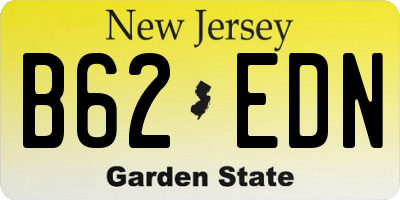 NJ license plate B62EDN