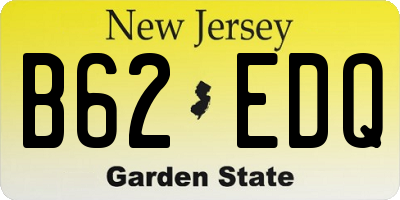 NJ license plate B62EDQ