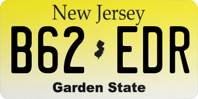 NJ license plate B62EDR