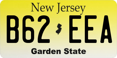 NJ license plate B62EEA