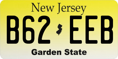 NJ license plate B62EEB