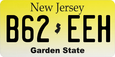 NJ license plate B62EEH