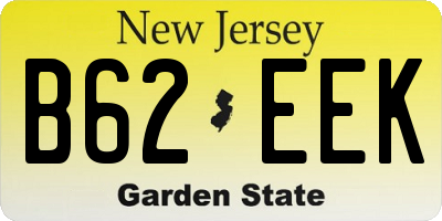 NJ license plate B62EEK