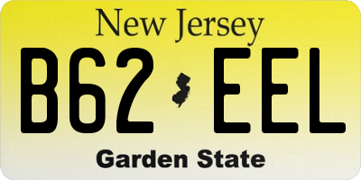NJ license plate B62EEL