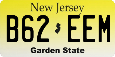 NJ license plate B62EEM