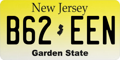 NJ license plate B62EEN