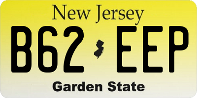 NJ license plate B62EEP