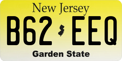 NJ license plate B62EEQ