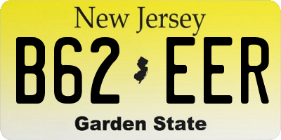 NJ license plate B62EER