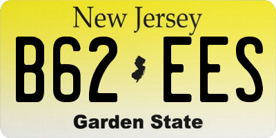 NJ license plate B62EES