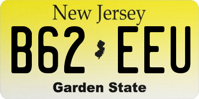 NJ license plate B62EEU