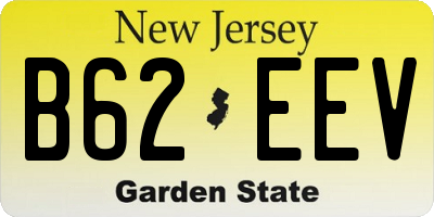 NJ license plate B62EEV