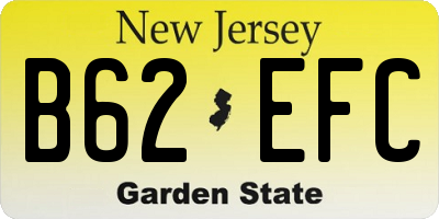 NJ license plate B62EFC