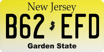 NJ license plate B62EFD