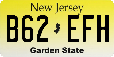 NJ license plate B62EFH