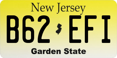 NJ license plate B62EFI