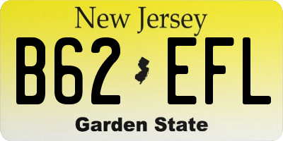 NJ license plate B62EFL