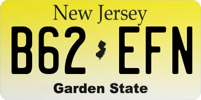 NJ license plate B62EFN