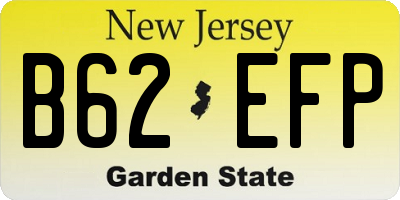 NJ license plate B62EFP