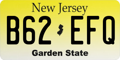 NJ license plate B62EFQ