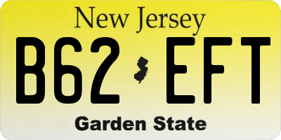 NJ license plate B62EFT
